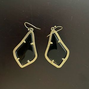 Kendra Scott Alex gold black earrings